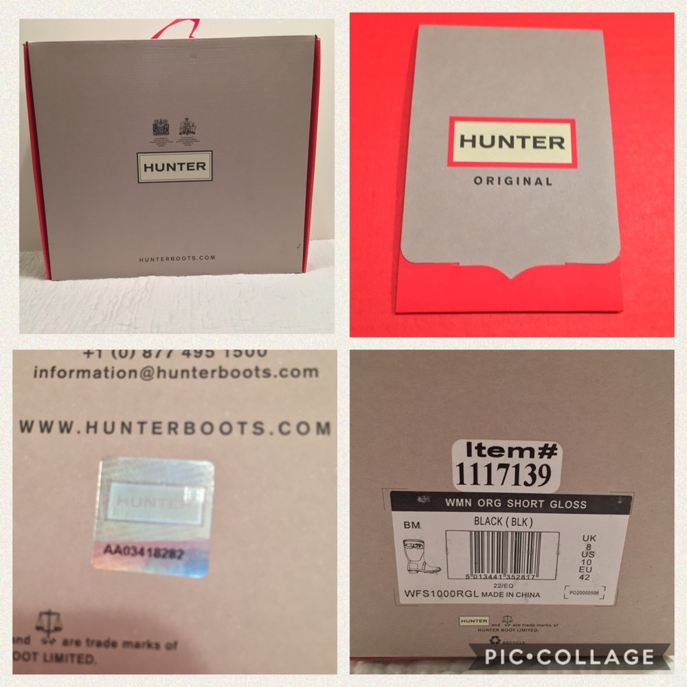 NIB Hunter black gloss short rain boots - Picture 7 of 7